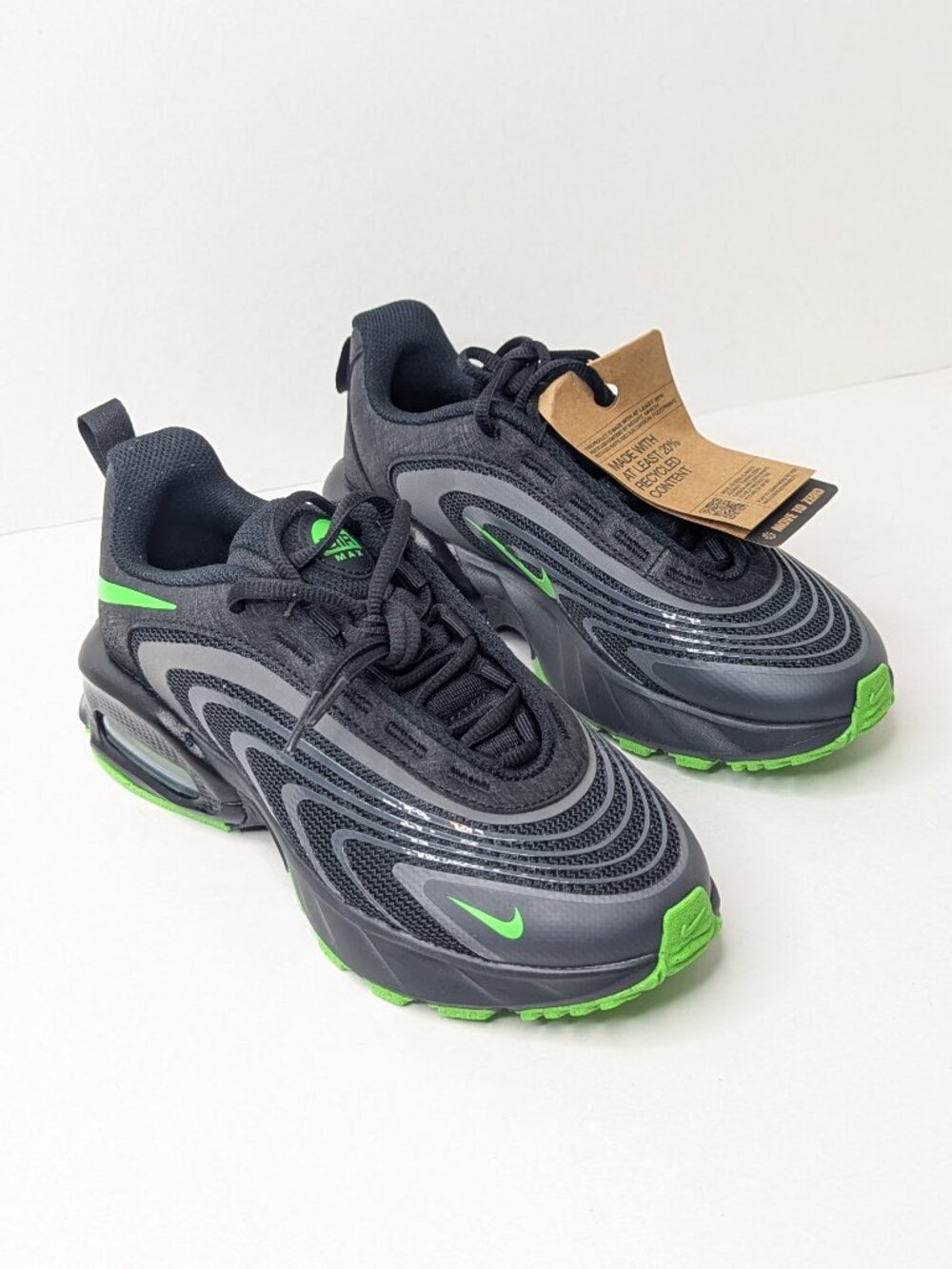 Nike Air Max Fire Athletic Sneakers Green Black Big Kids 4